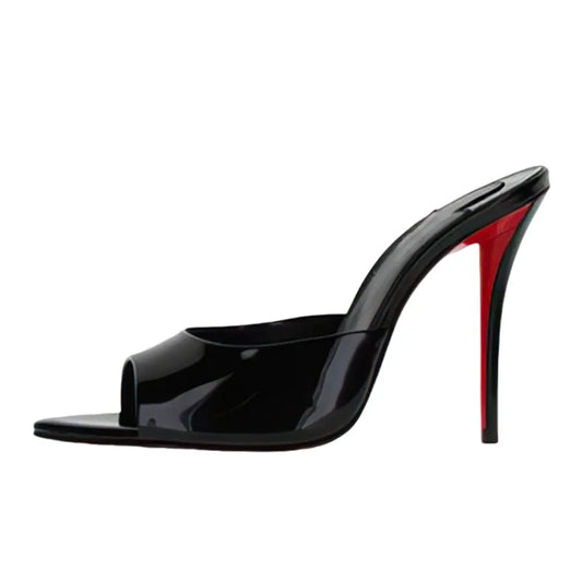 New Woman Style Patent Leather High Heels with Thin Heels Pointed Toes