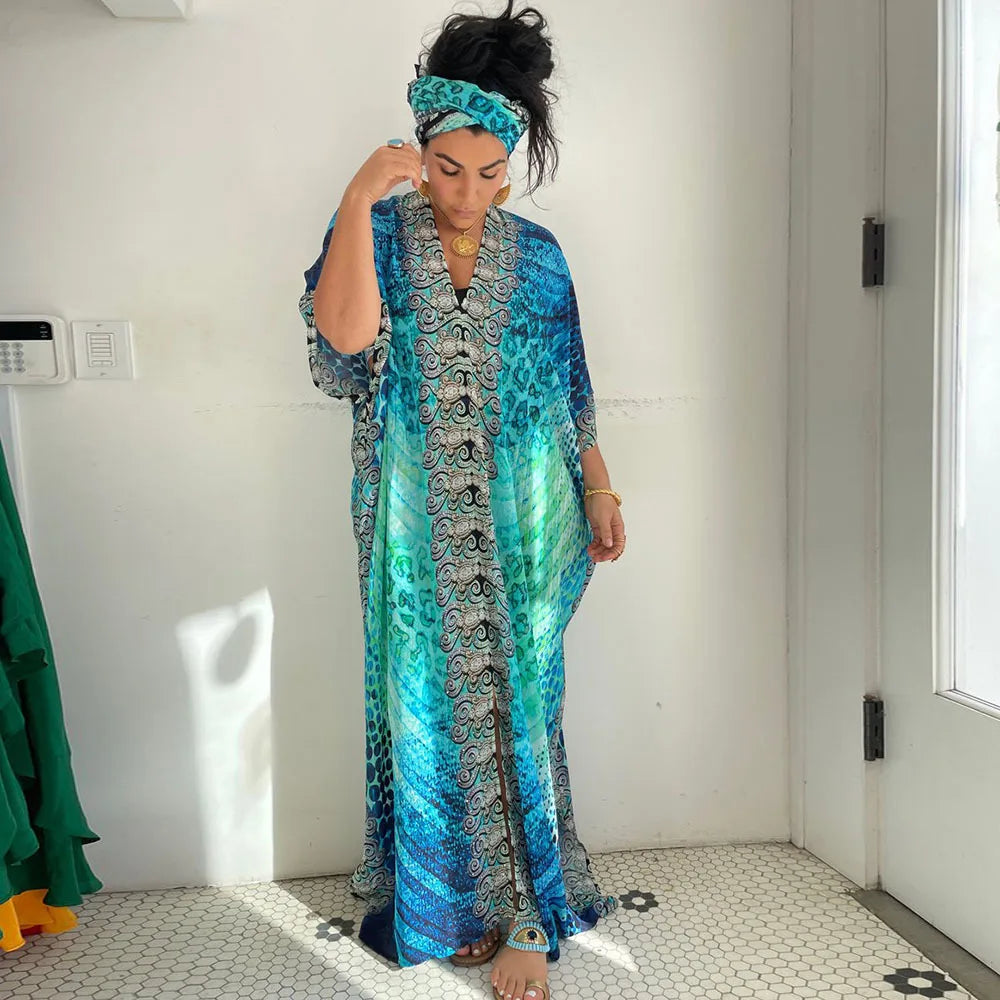 Women Boho Clothing Bohemian Cover-ups Bikinis Maxi Dresses Beach Outfits