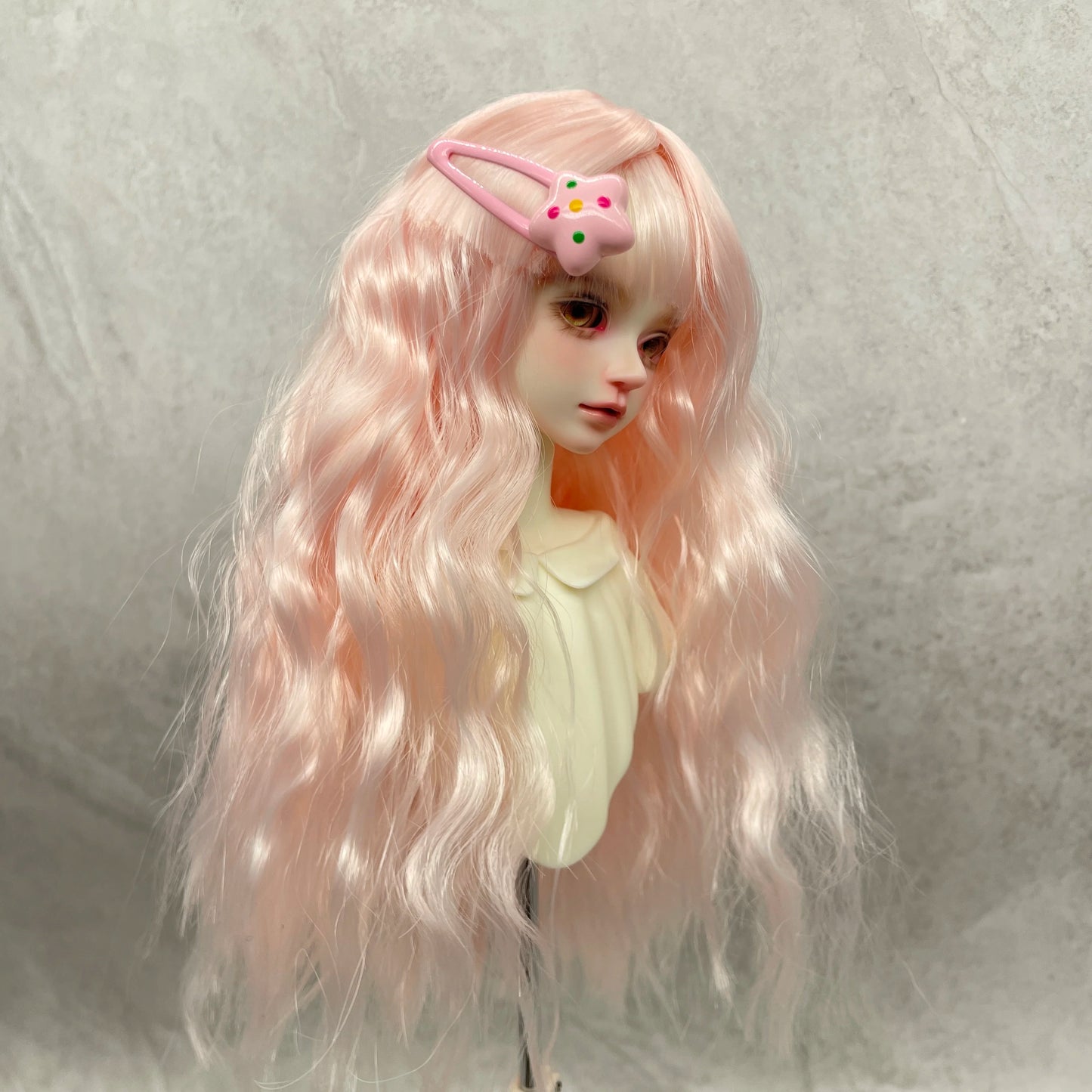 1/6 BJD Doll Wig Long Water Wave Long Curly Synthetic Wig For Girls DIY Makeup Accessories BJD Doll Hair Bundle Elegant Fashion