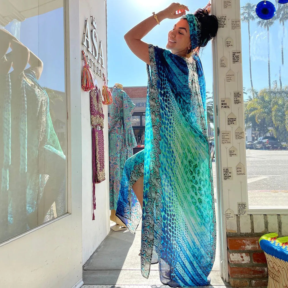 Women Boho Clothing Bohemian Cover-ups Bikinis Maxi Dresses Beach Outfits