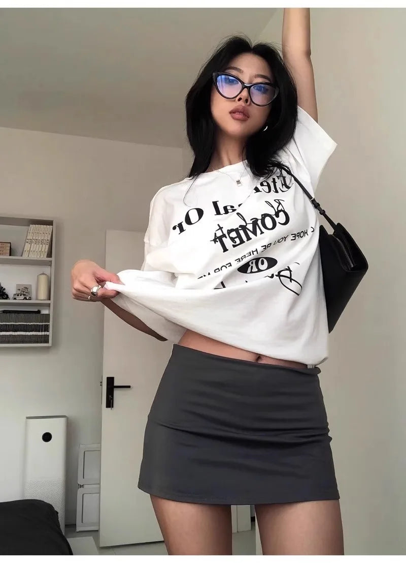 Women Fake Two-Piece Short Skirt Sexy Hip Lifting Yoga Short Skirt High