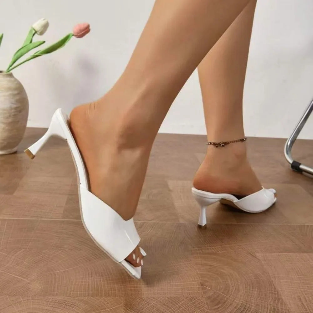 Fashion Fish Mouth Slippers Summer Comfort Dress Shoes High Heels