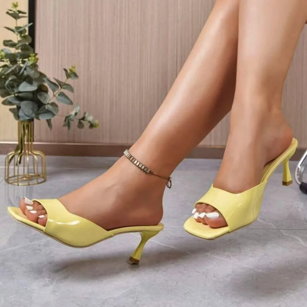 Fashion Fish Mouth Slippers Summer Comfort Dress Shoes High Heels