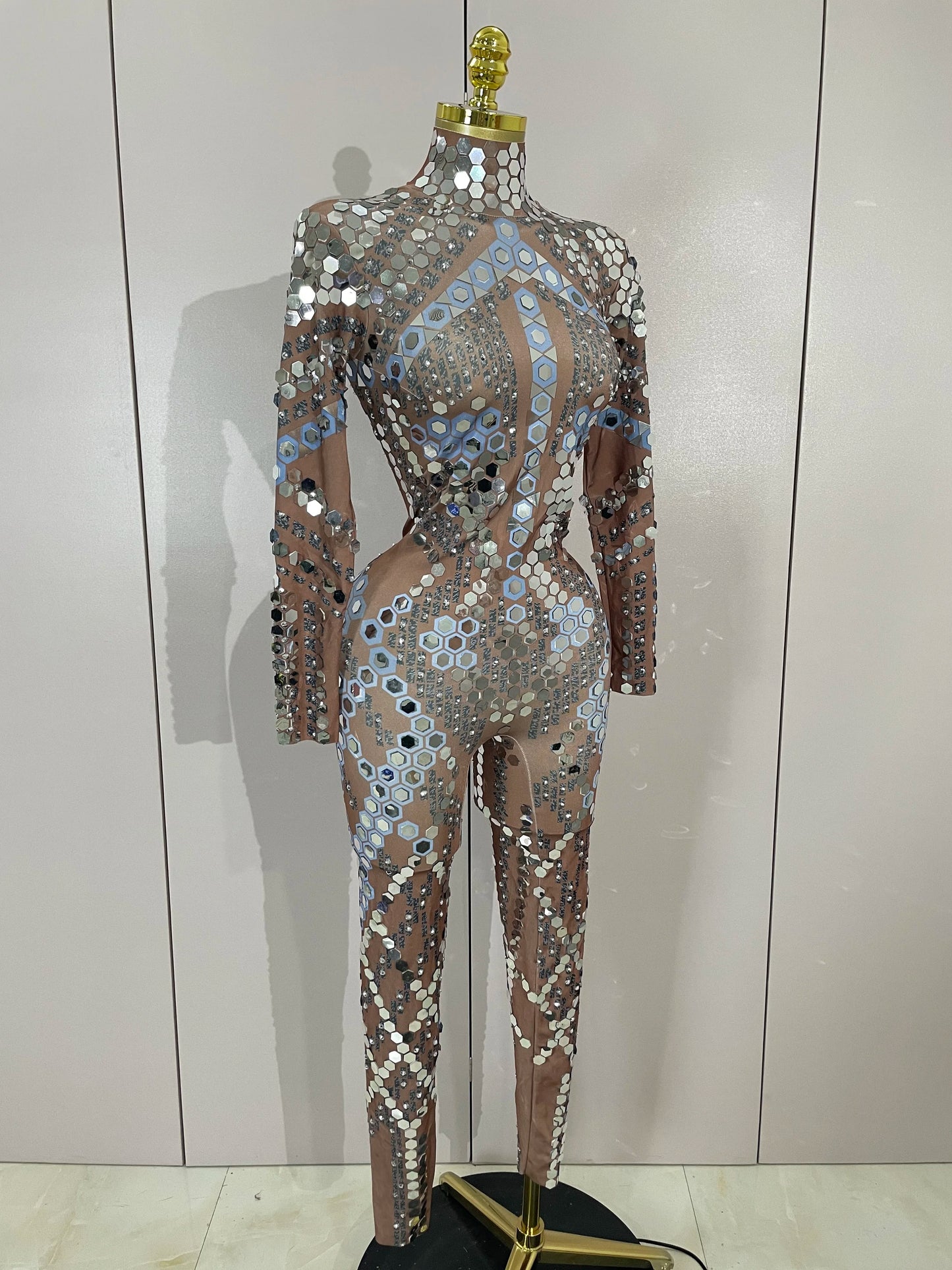 Women Prom Dancer Singer Costume Evening Birthday Show Stage Outfit