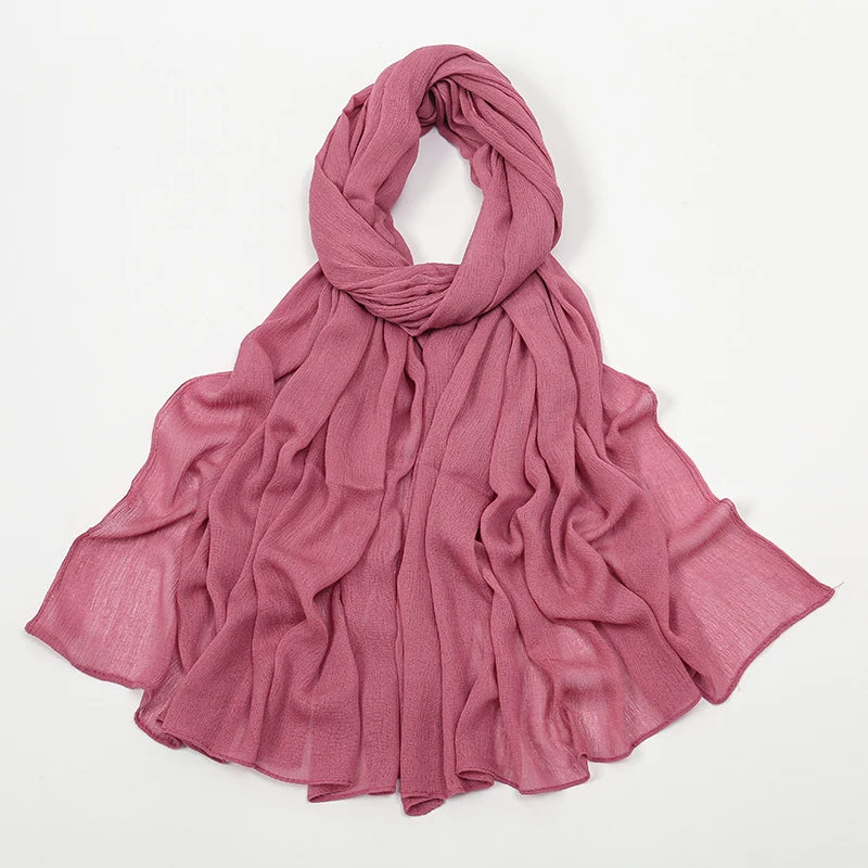Shawls Solid Headscarf Wraps Big Size Plain Islam - Lena & Miles Exquisite Boutique LLC.