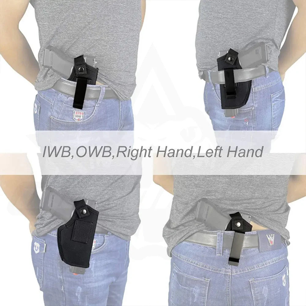Gun Holster Concealed Carry Holsters Belt Metal Clip IWB OWB Holster Airsoft Gun Bag for All Size Handguns