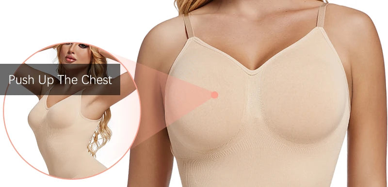 Low Back Bodysuits Shapewear for Women Open Crotch Body Shaper Seamless Tummy Control Push Up Corset Tank Top Backless Underwear