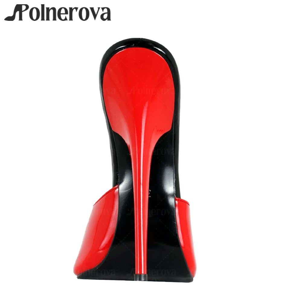 16cm Lacquered Empire High Heel Summer Stilettos for Women