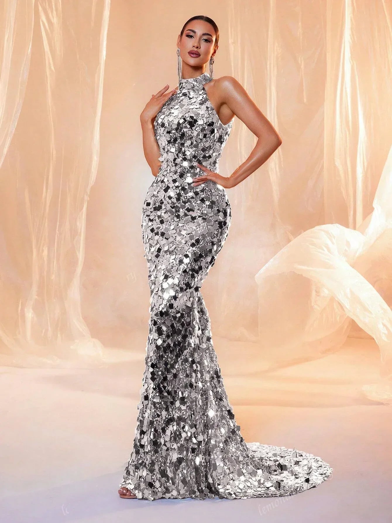 Prom Gown Wedding Guest Dinner Maxi Dress for Women LM86444