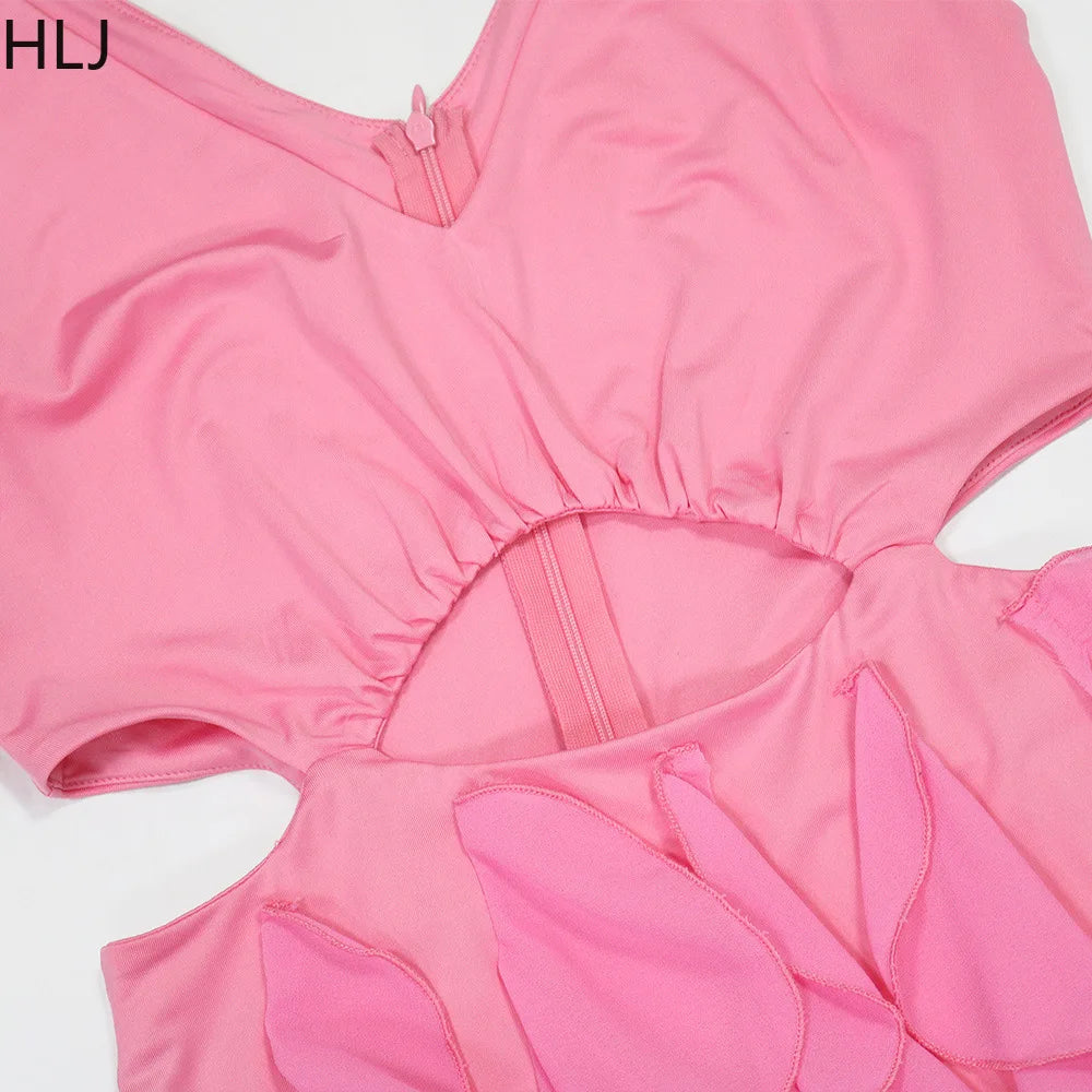 Summer New Sexy Hollow Out Bodycon Long Dress Women Deep V-neck Tassel