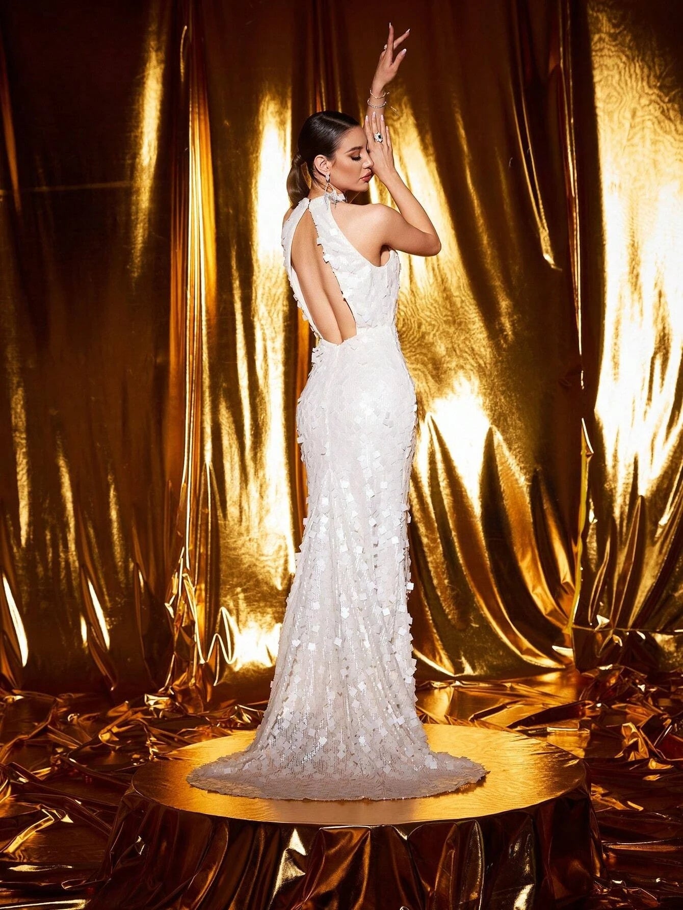 Prom Gown Wedding Guest Dinner Maxi Dress for Women LM86444