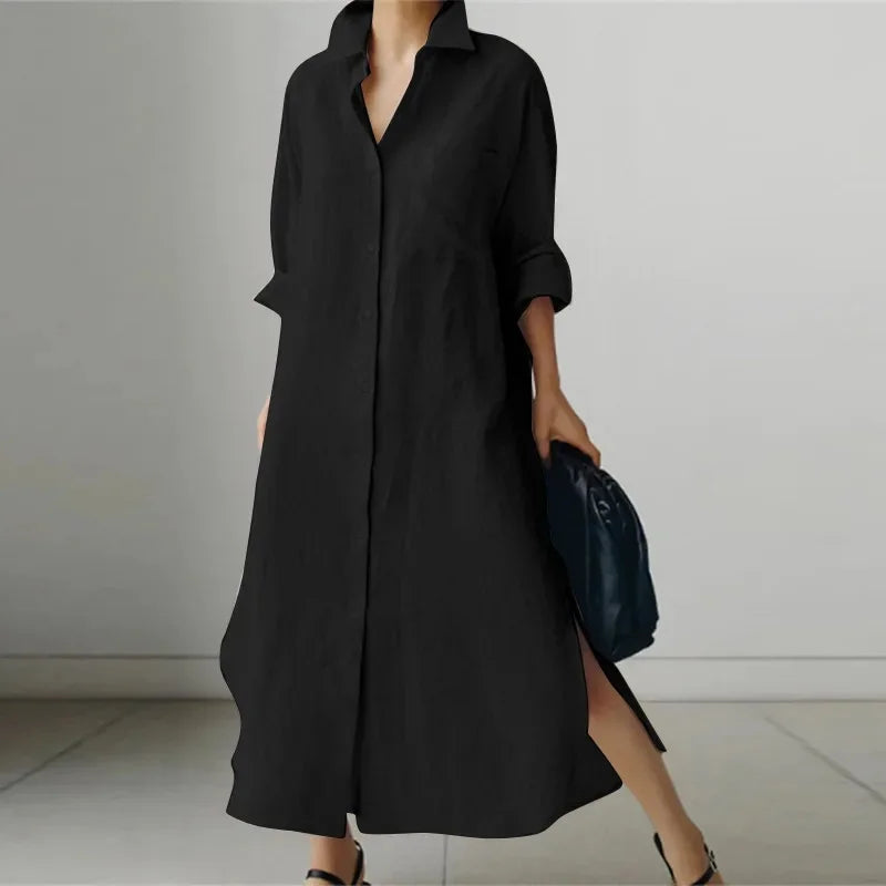 Women's Casual Loose Long Sleeve Abaya Open Cardigan Dress H701 New Style