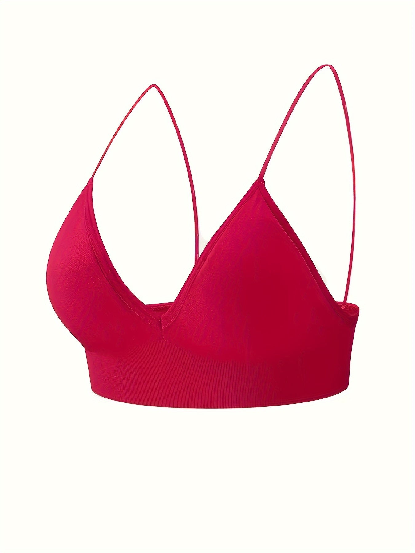 Wireless Triangle Cups Bra, Comfy & Soft Seamless Intimates Bra, Women's Lingerie & Underwear