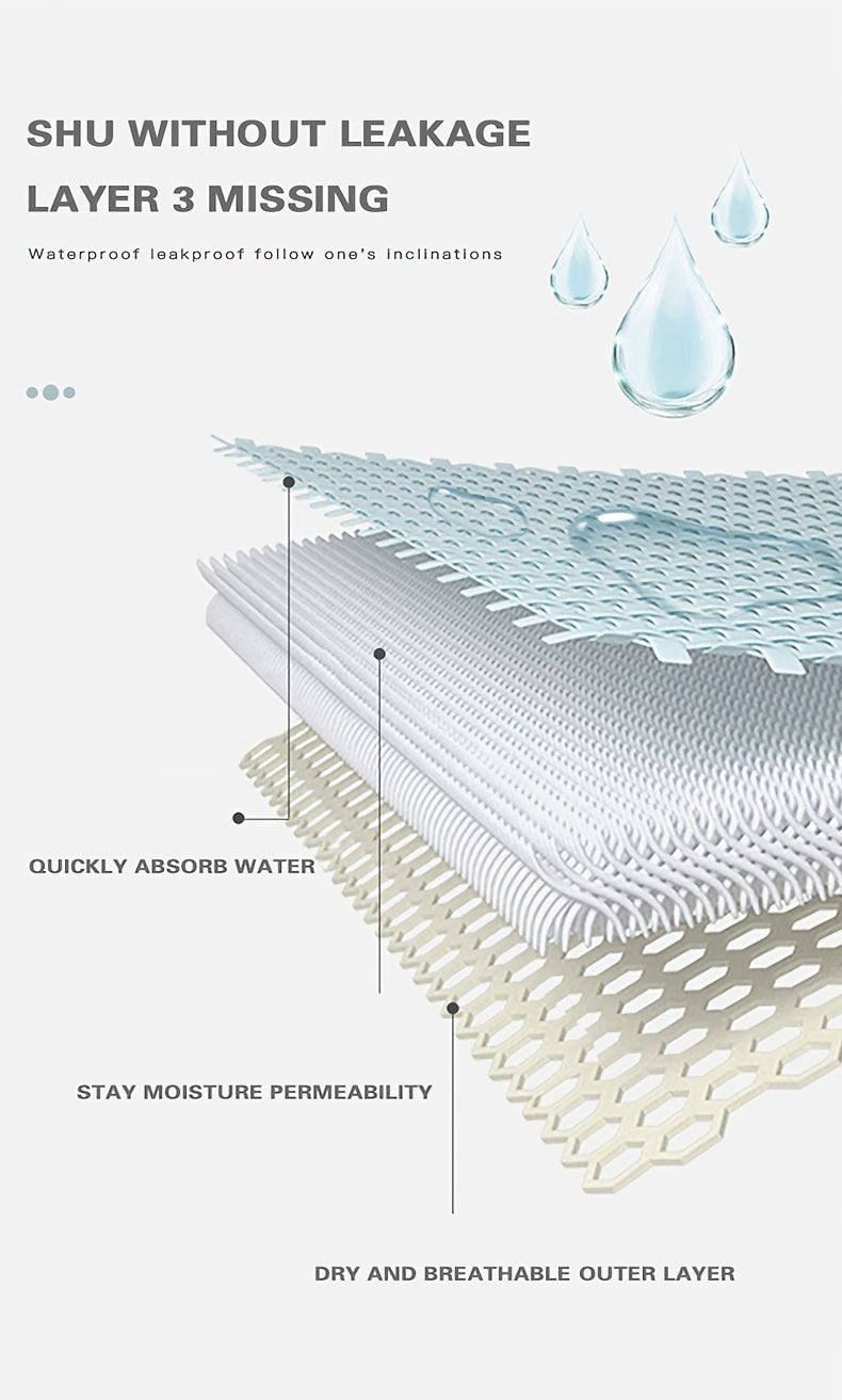 3pcs Simple Period Panties, Comfort Mid-high Waist Physiological Briefs, Breathable Postpartum Panty, Menstruation Panties, Women's Underwear & Lingerie - Lena & Miles Exquisite Boutique LLC.