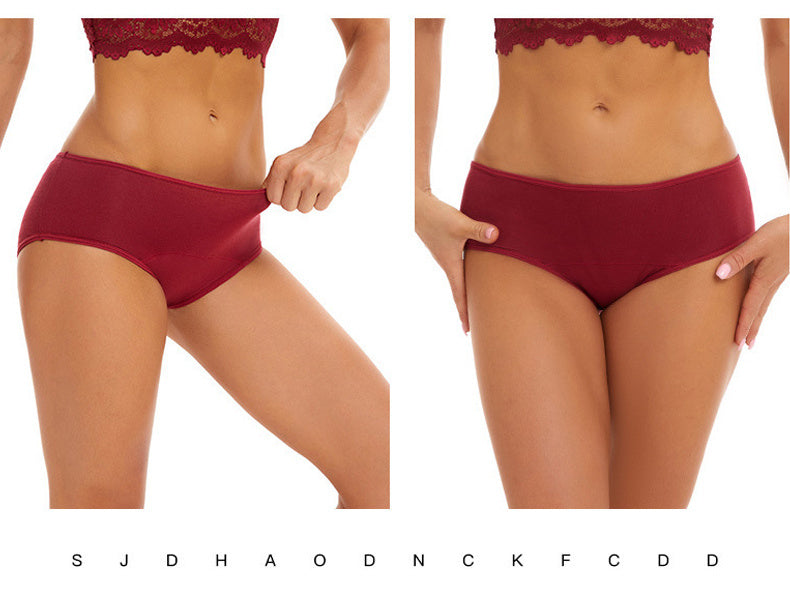 3pcs Simple Period Panties, Comfort Mid-high Waist Physiological Briefs, Breathable Postpartum Panty, Menstruation Panties, Women's Underwear & Lingerie - Lena & Miles Exquisite Boutique LLC.