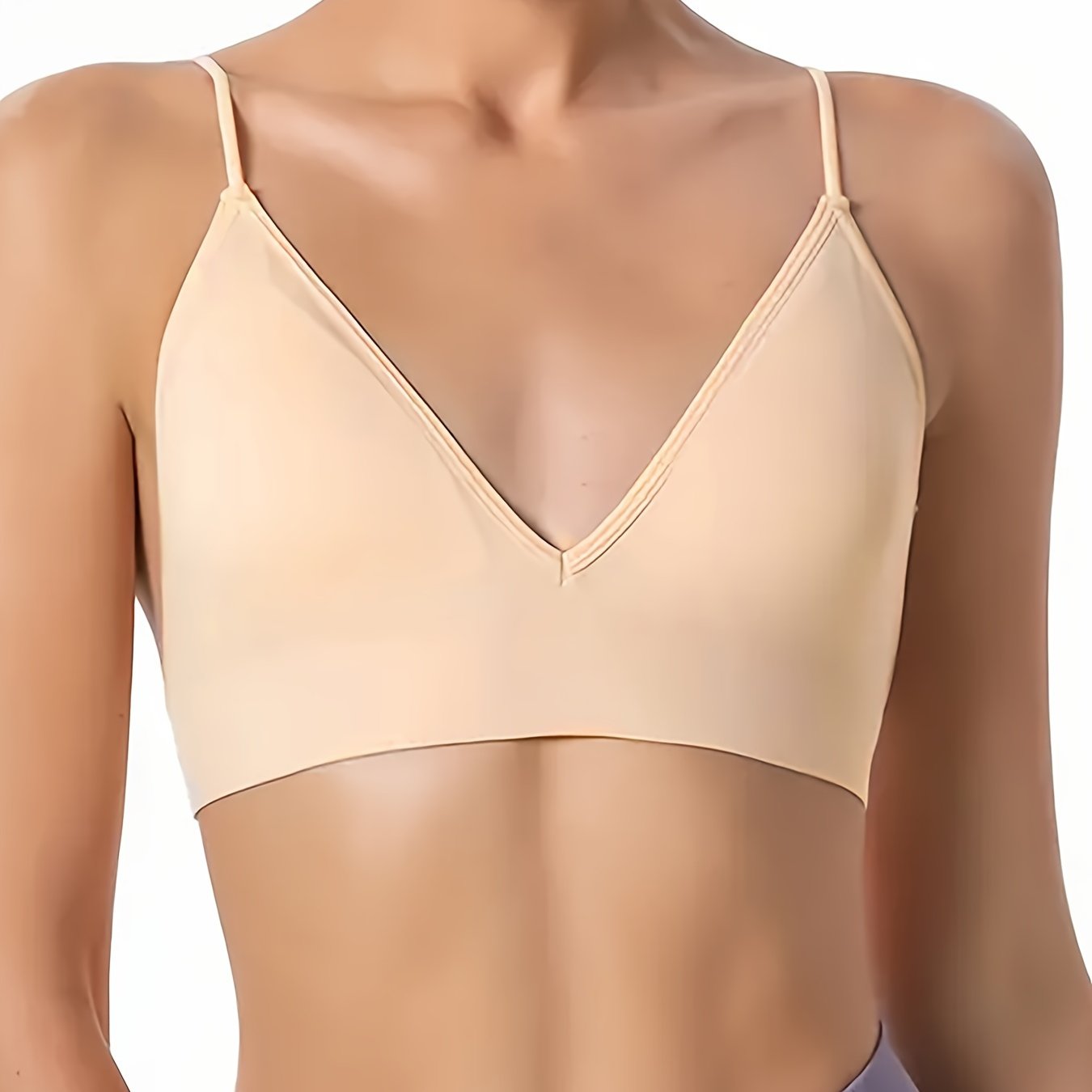 Wireless Triangle Cups Bra, Comfy & Soft Seamless Intimates Bra, Women's Lingerie & Underwear