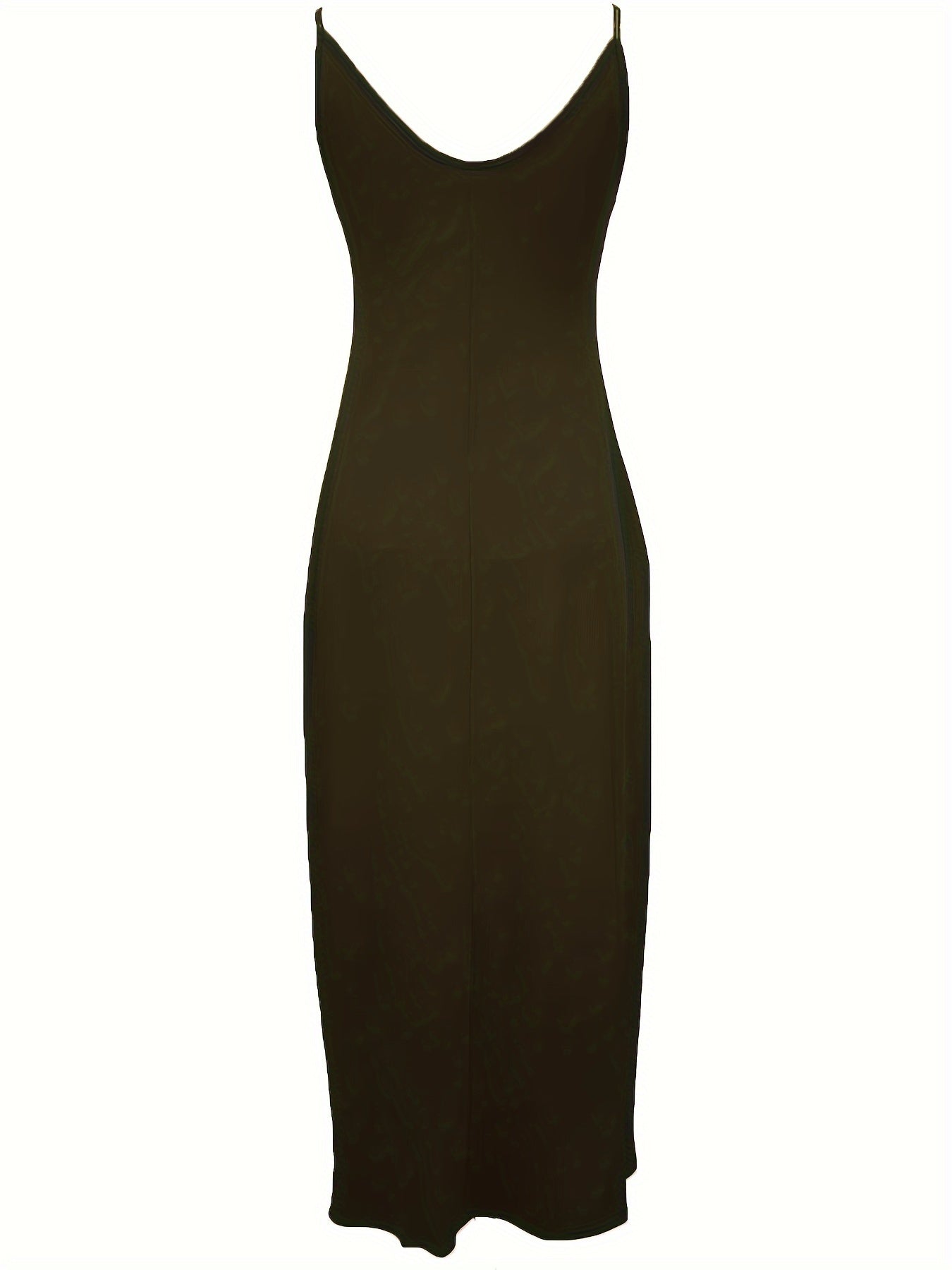 [Spaghetti Strap Solid Dresses] Slim-Fit Long Dresses for Women - Solid Colors and Patterns with Spaghetti Straps