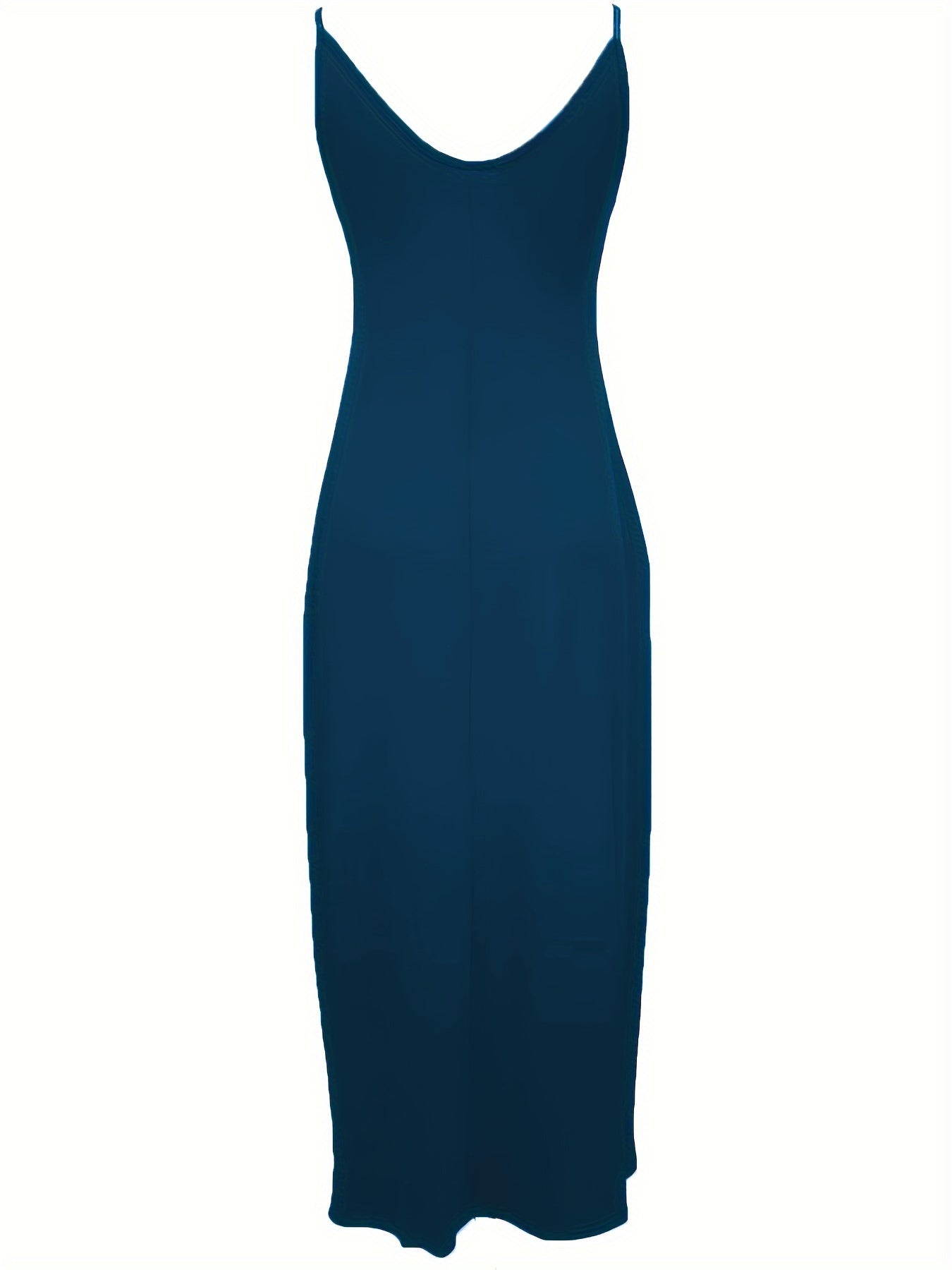 [Spaghetti Strap Solid Dresses] Slim-Fit Long Dresses for Women - Solid Colors and Patterns with Spaghetti Straps