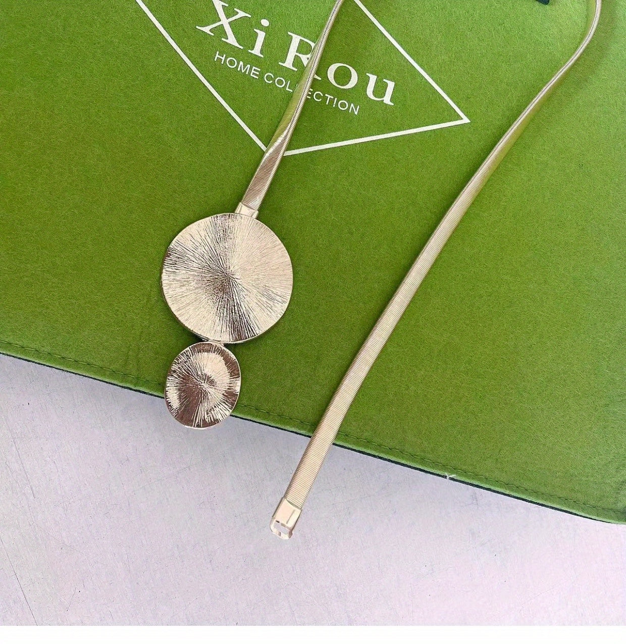 Elegant Golden Double Circle Elastic Belt for Dresses and Coats - Trendy and Stylish Waistband