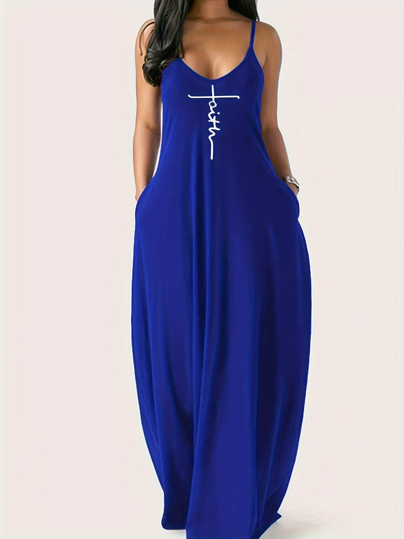 [Spaghetti Strap Solid Dresses] Slim-Fit Long Dresses for Women - Solid Colors and Patterns with Spaghetti Straps