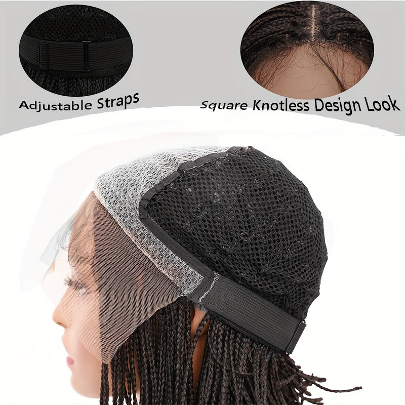 12 Inch Short Kinky Twist Braided Wigs For Women Heat Resistant Crochet Box Braided Wigs African Synthetic Braiding Hair Wigs - Lena & Miles Exquisite Boutique LLC.