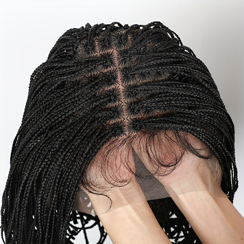 12 Inch Short Kinky Twist Braided Wigs For Women Heat Resistant Crochet Box Braided Wigs African Synthetic Braiding Hair Wigs - Lena & Miles Exquisite Boutique LLC.