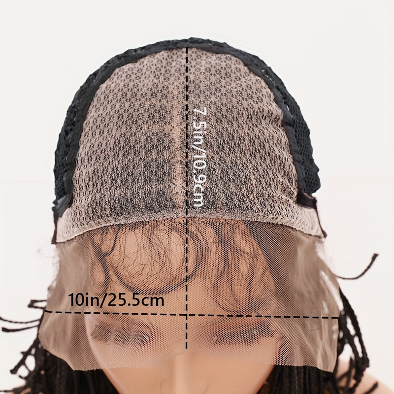 12 Inch Short Kinky Twist Braided Wigs For Women Heat Resistant Crochet Box Braided Wigs African Synthetic Braiding Hair Wigs - Lena & Miles Exquisite Boutique LLC.