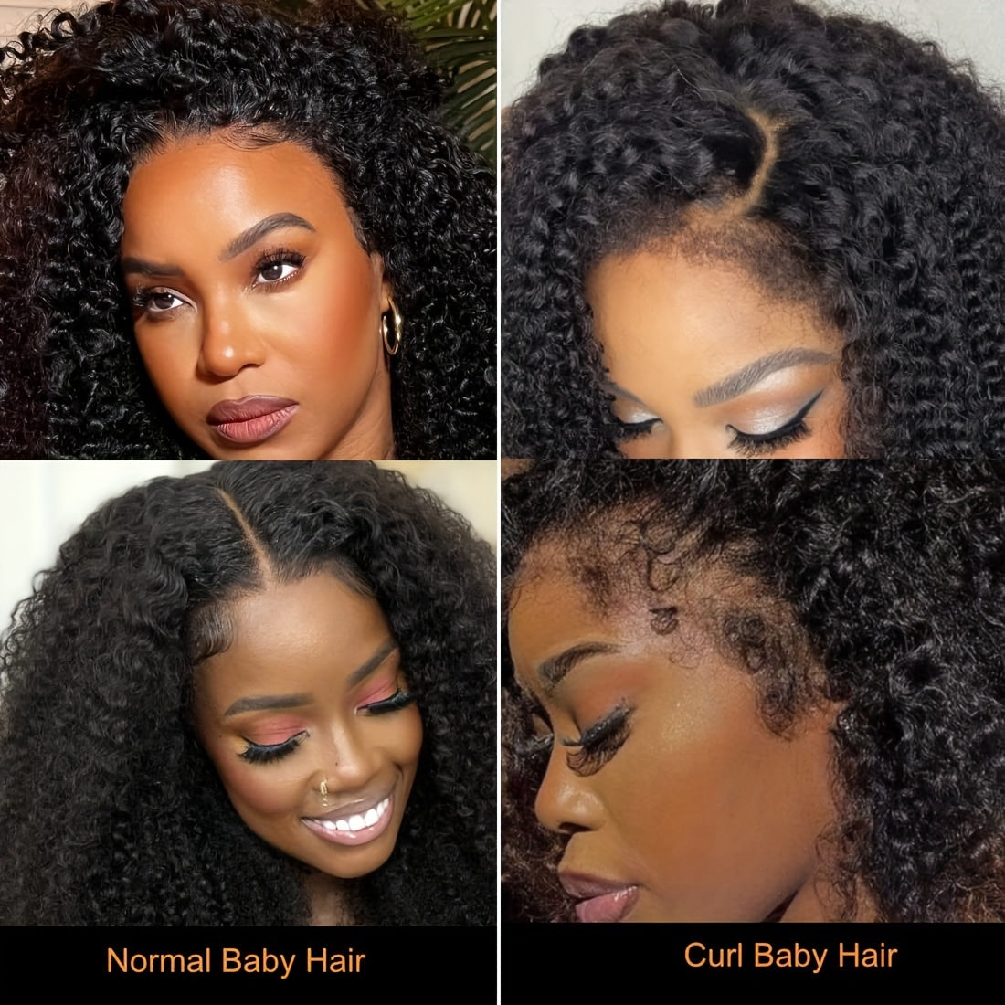 180% Density Super Curl 4C Human Hair Wigs - Glueless HD Lace Front with Natural 4*4 Closure - Luscious Tight Curls for Womens Fashionable Glam - Lena & Miles Exquisite Boutique LLC.