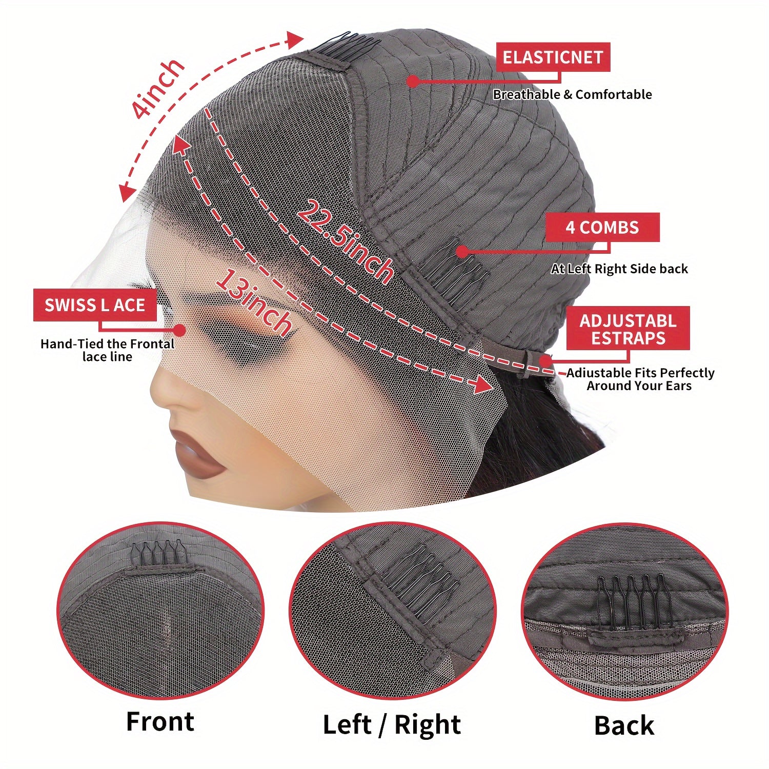 180% Density Bouncy Curly Human Hair Wigs 13x4 Lace Front Wigs Human Hair Natural Hairline Brazilian Virgin Spiral Curls wig Lace Frontal Human Hair Wigs For Black Women - Lena & Miles Exquisite Boutique LLC.