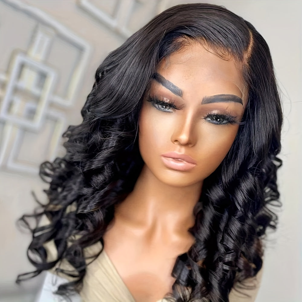 180% Density Bouncy Curly Human Hair Wigs 13x4n Virgin Spiral Curls wig Lace Frontal Human Hair Wigs For Black Women - Lena & Miles Exquisite Boutique LLC.