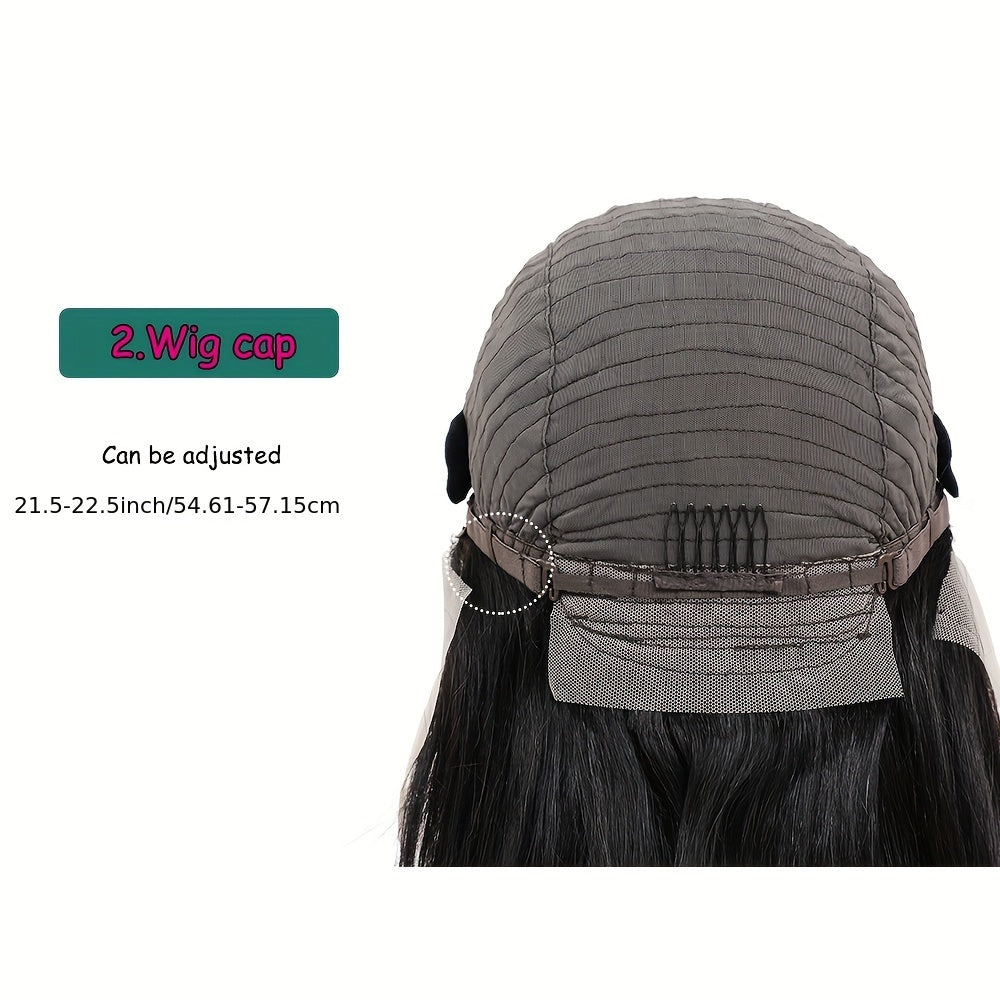 180% Density Human Hair Body Wave Wigs - Ultra-Realistic 13x6 Lace Front - Pre-Plucked, Glueless Design with Baby Hair - HD Transparent Lace Frontal - Luxurious Natural Black Color - Lena & Miles Exquisite Boutique LLC.