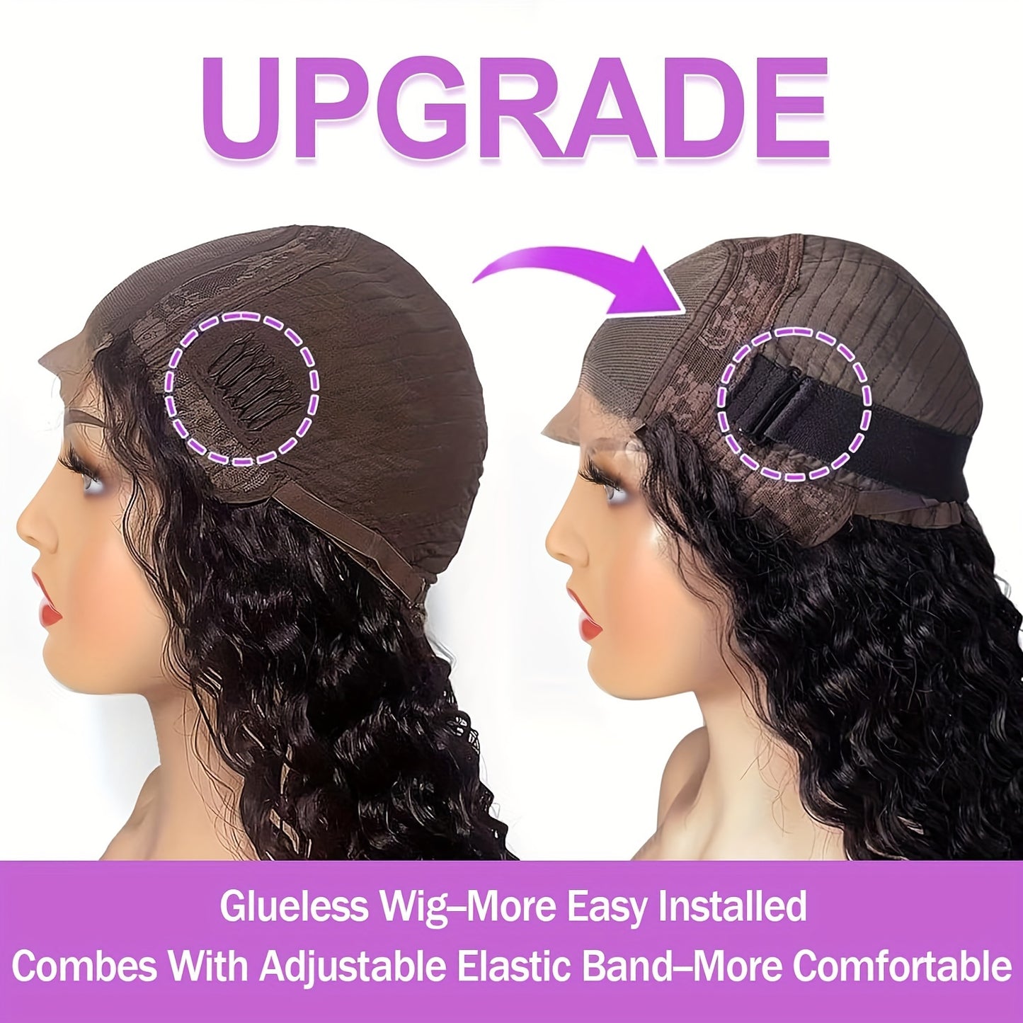 180% Density Glueless Wigs Human Hair Pre Cut - Lena & Miles Exquisite Boutique LLC.