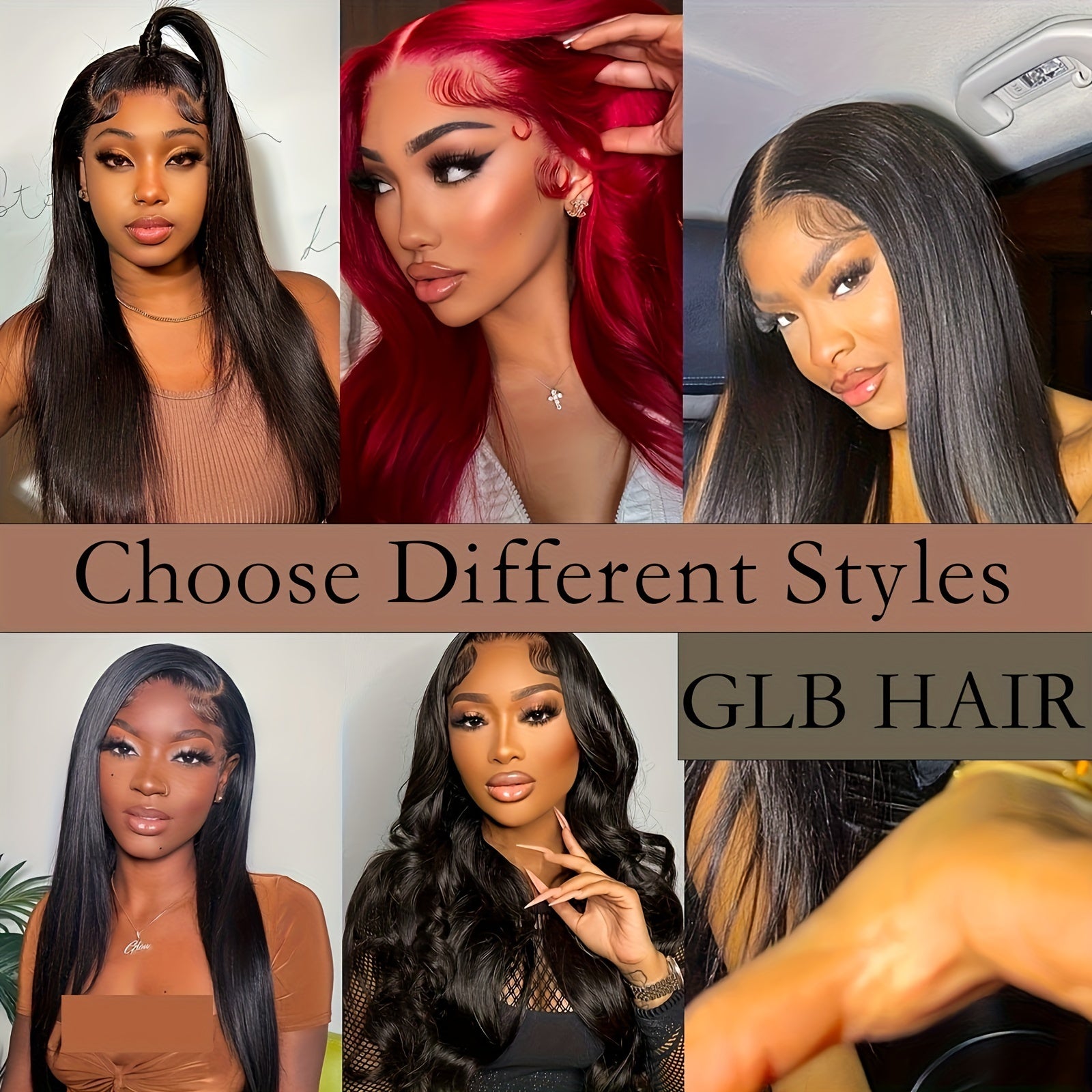 180% Density Virgin Human Hair Wigs - 13x4 Straight HD Lace Front, Pre-Plucked, Transparent Lace, Natural Black, For Women, Baby Hair Included - Effortless Glamour - Lena & Miles Exquisite Boutique LLC.