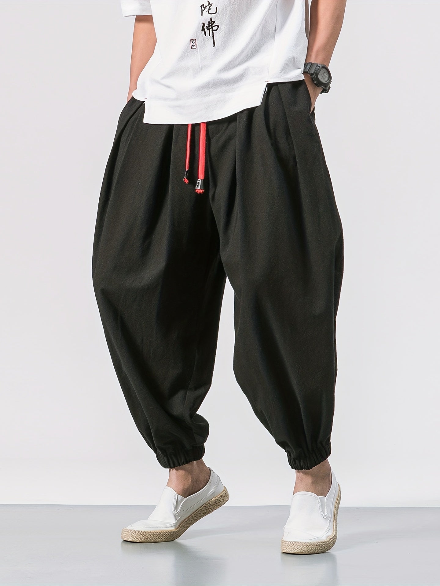 Men's Stylish Harem Cropped Pants, Casual - Lena & Miles Exquisite Boutique LLC.