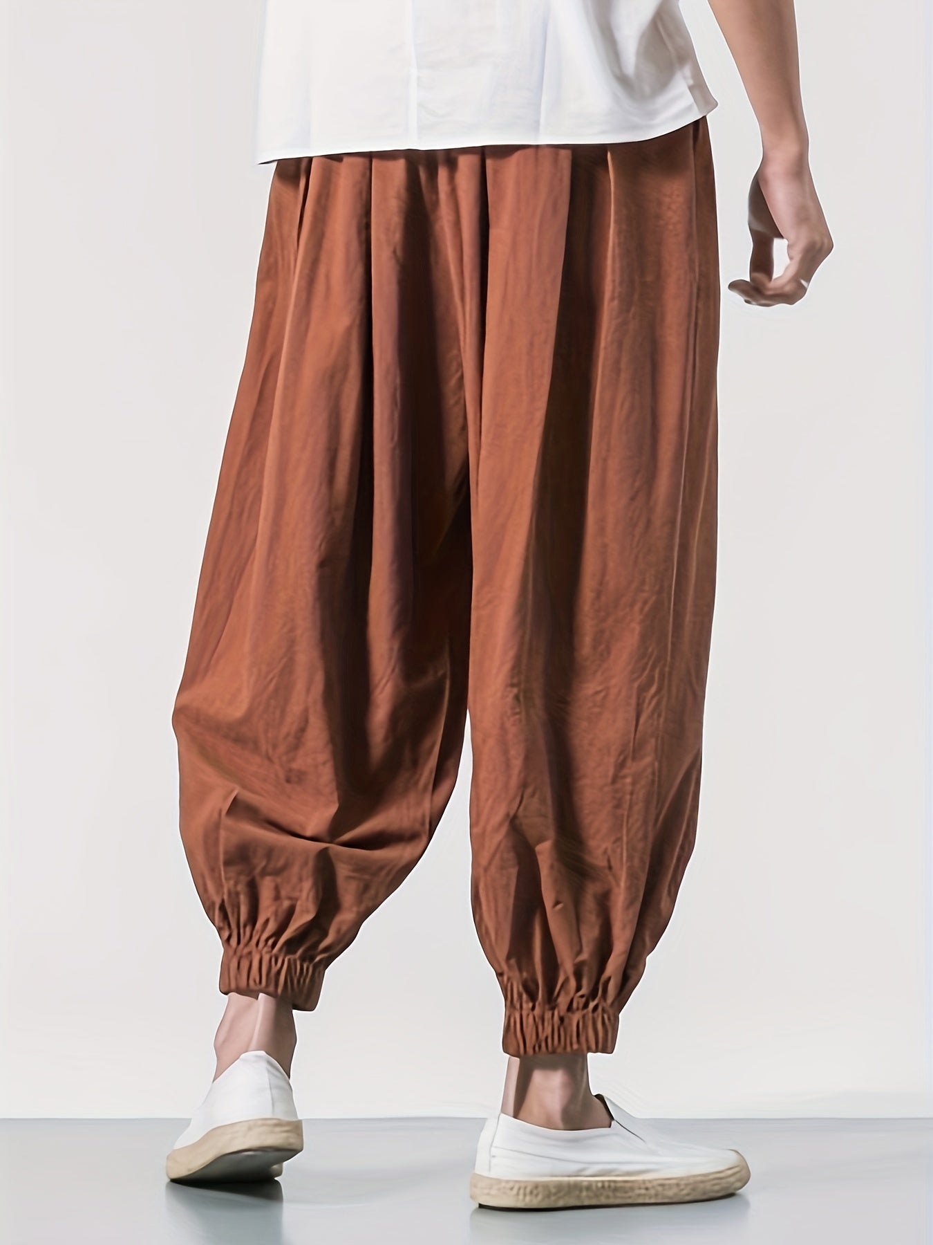 Men's Stylish Harem Cropped Pants, Casual - Lena & Miles Exquisite Boutique LLC.