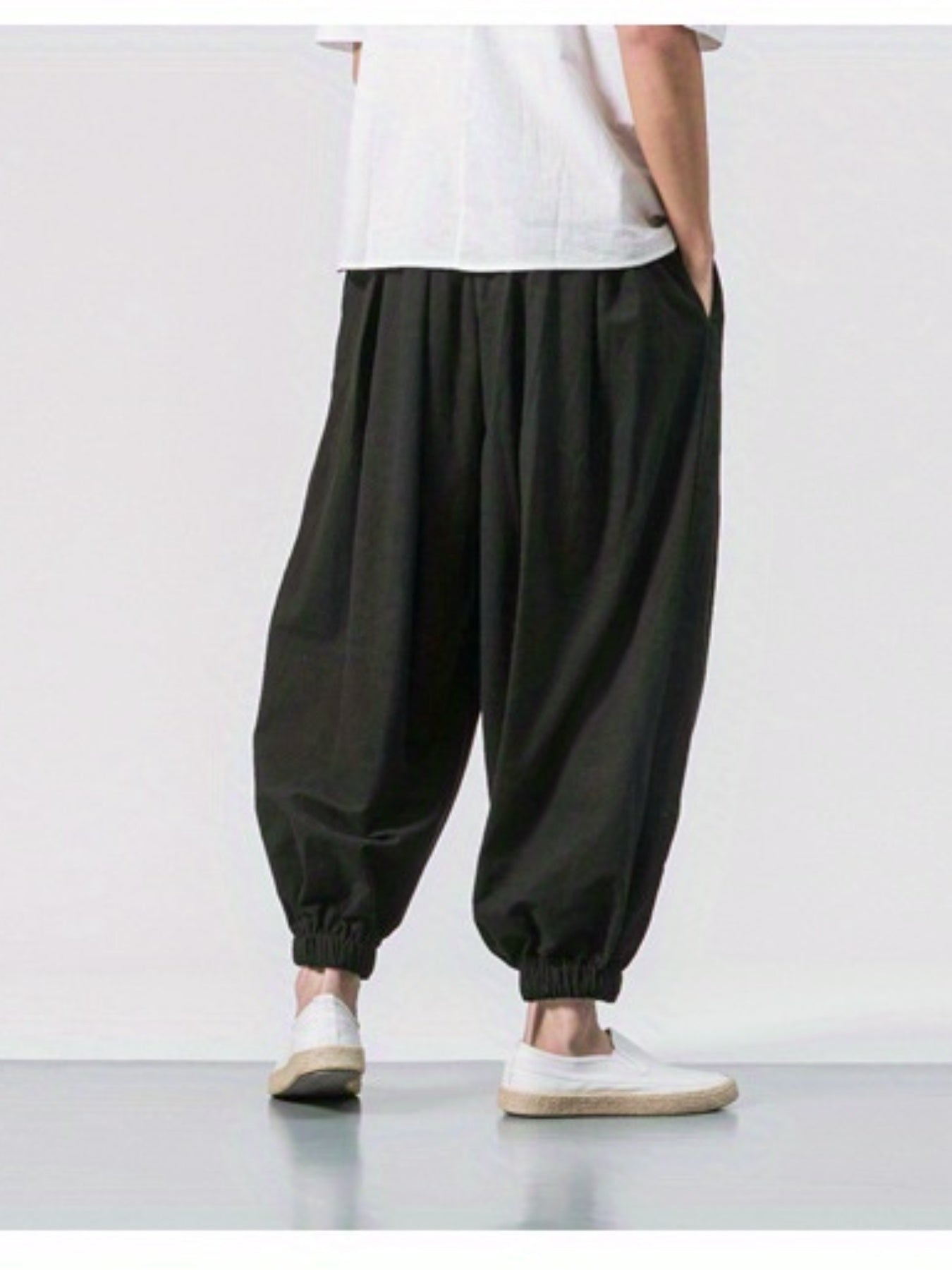Men's Stylish Harem Cropped Pants, Casual - Lena & Miles Exquisite Boutique LLC.