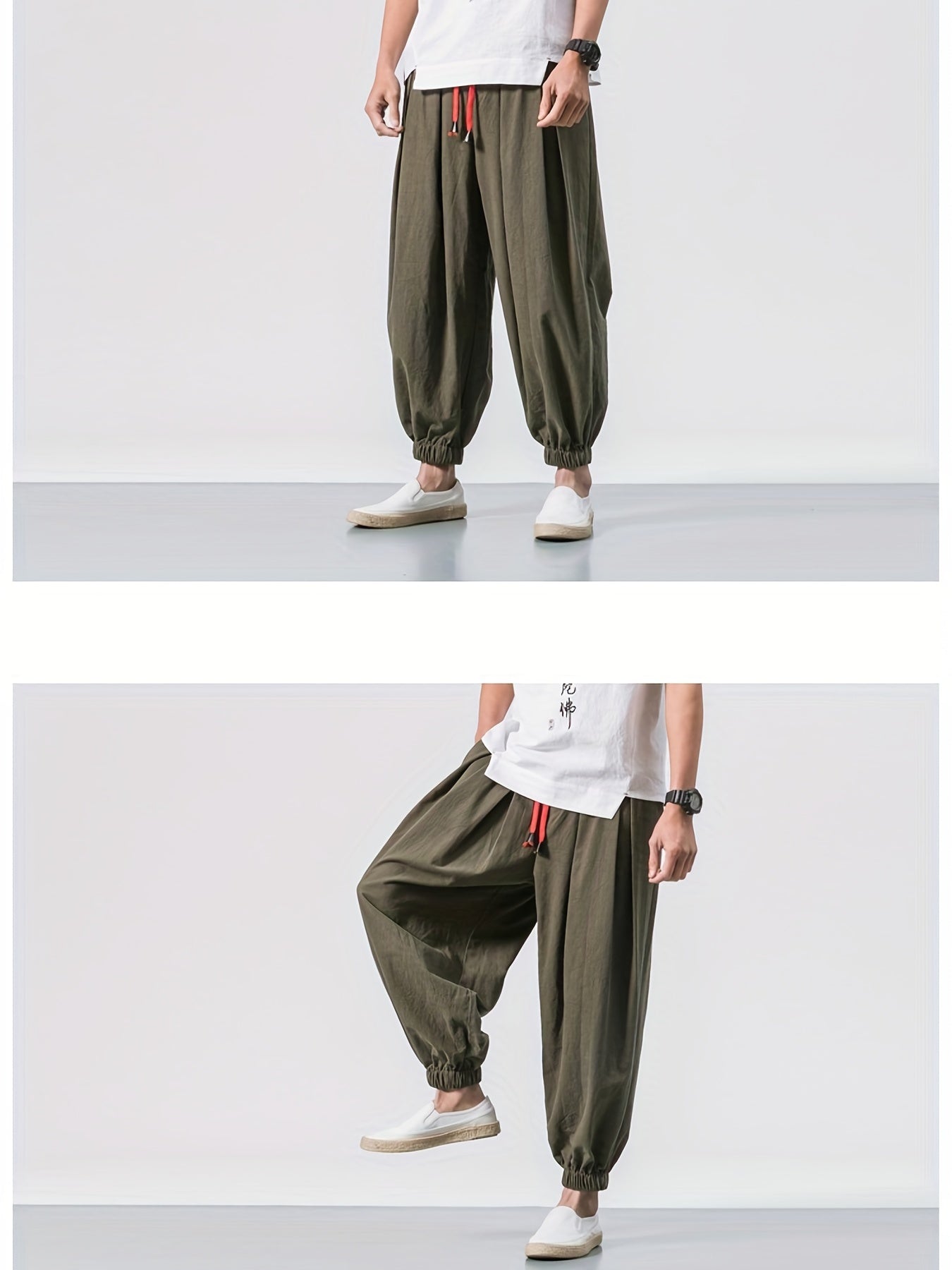 Men's Stylish Harem Cropped Pants, Casual - Lena & Miles Exquisite Boutique LLC.