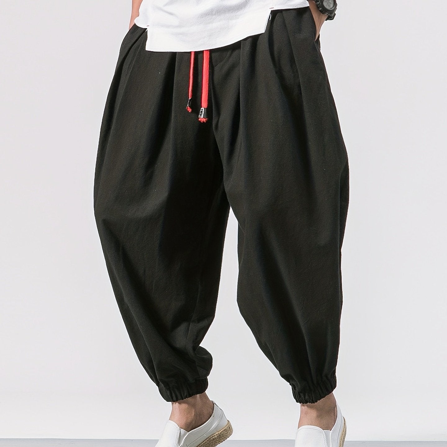 Men's Stylish Harem Cropped Pants, Casual - Lena & Miles Exquisite Boutique LLC.
