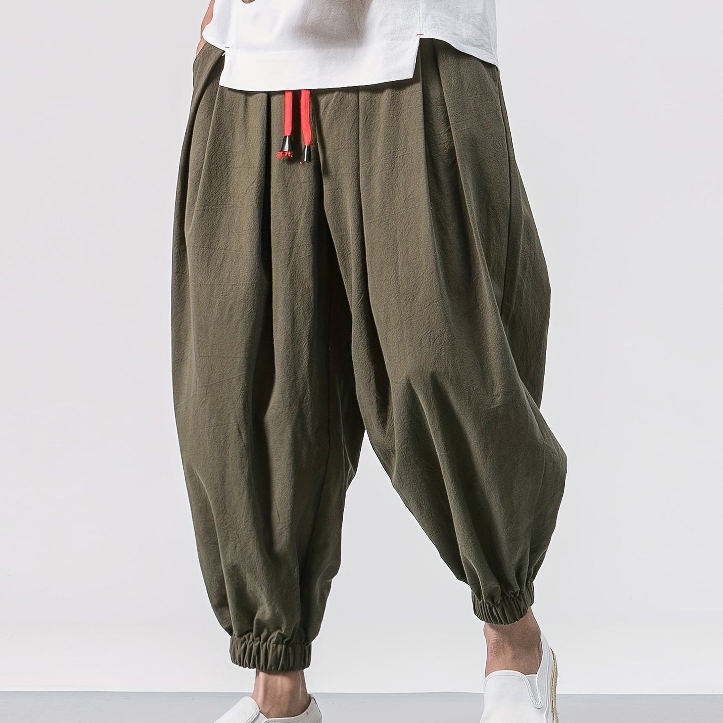 Men's Stylish Harem Cropped Pants, Casual - Lena & Miles Exquisite Boutique LLC.