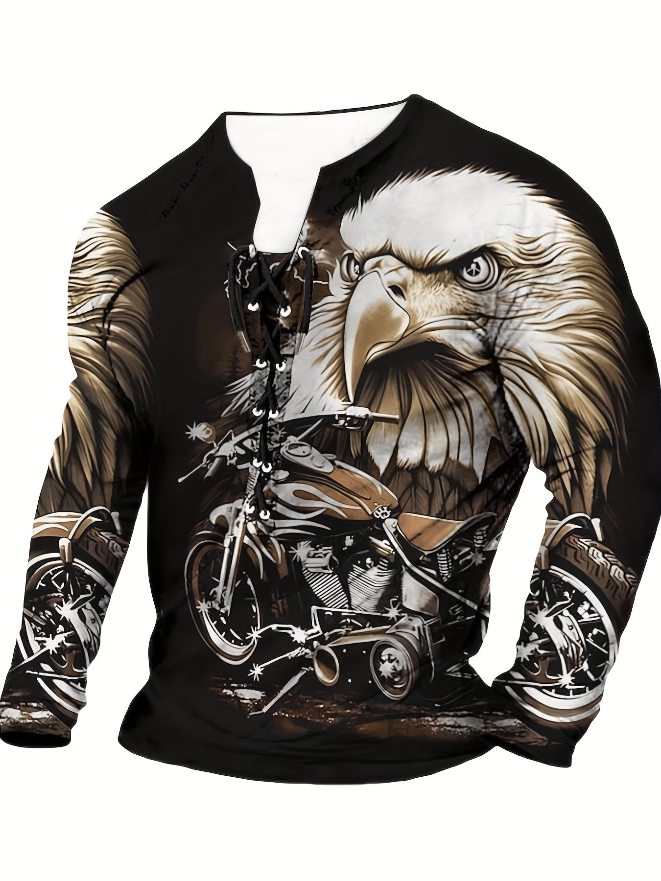 3D Eagle Pattern Print, Men's Graphic Design V - Lena & Miles Exquisite Boutique LLC.