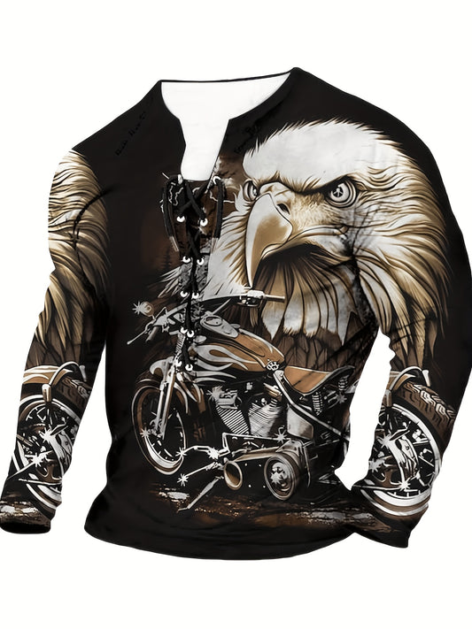 3D Eagle Pattern Print, Men's Graphic Design V - Lena & Miles Exquisite Boutique LLC.