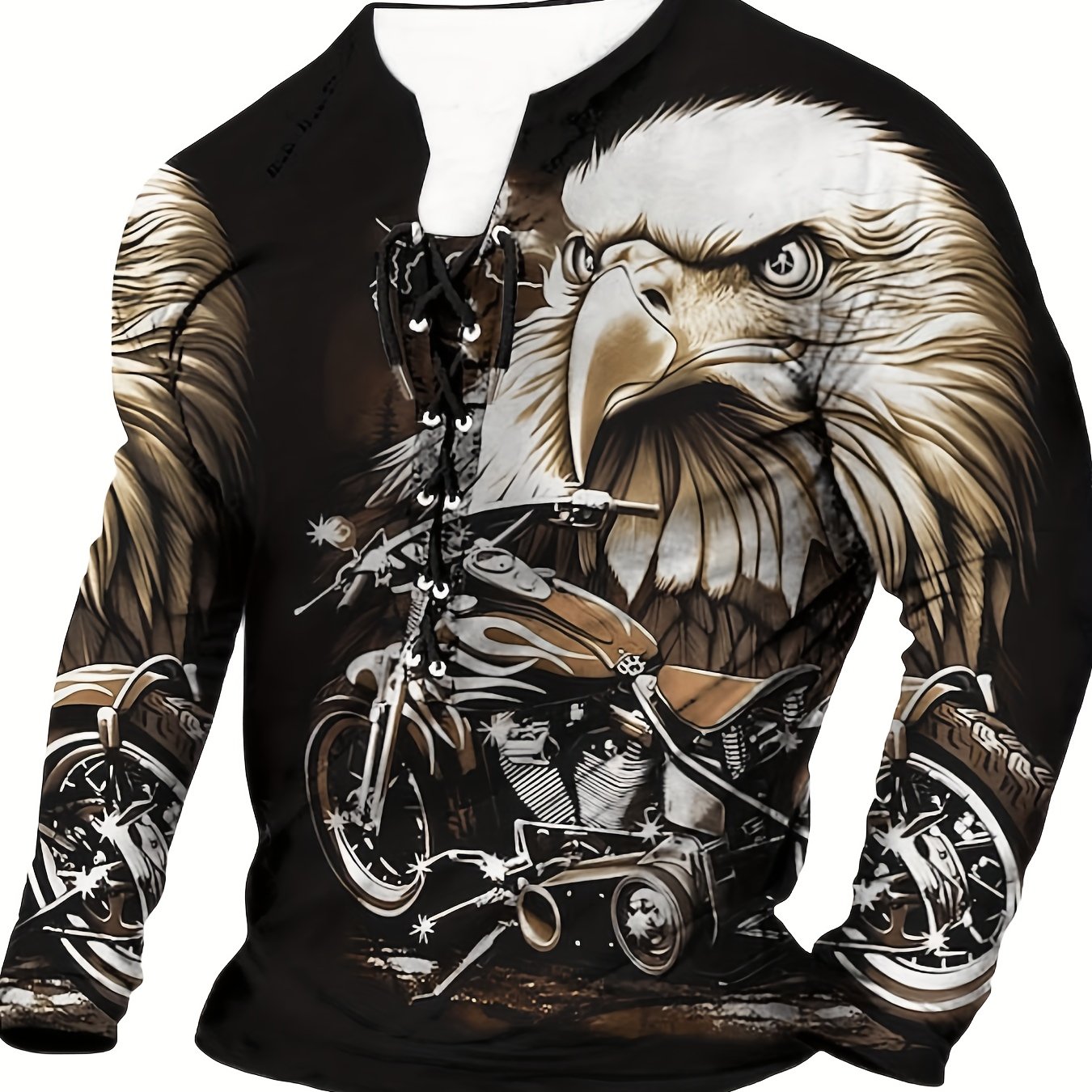 3D Eagle Pattern Print, Men's Graphic Design V - Lena & Miles Exquisite Boutique LLC.