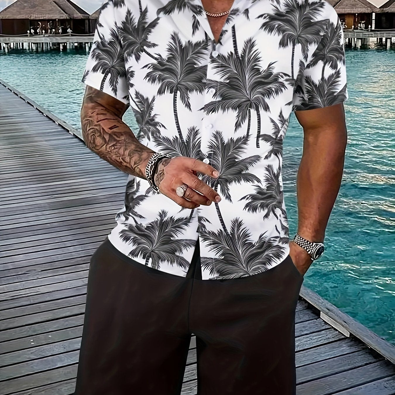 2pcs Men's Summer Leisure Set, Men - Lena & Miles Exquisite Boutique LLC.