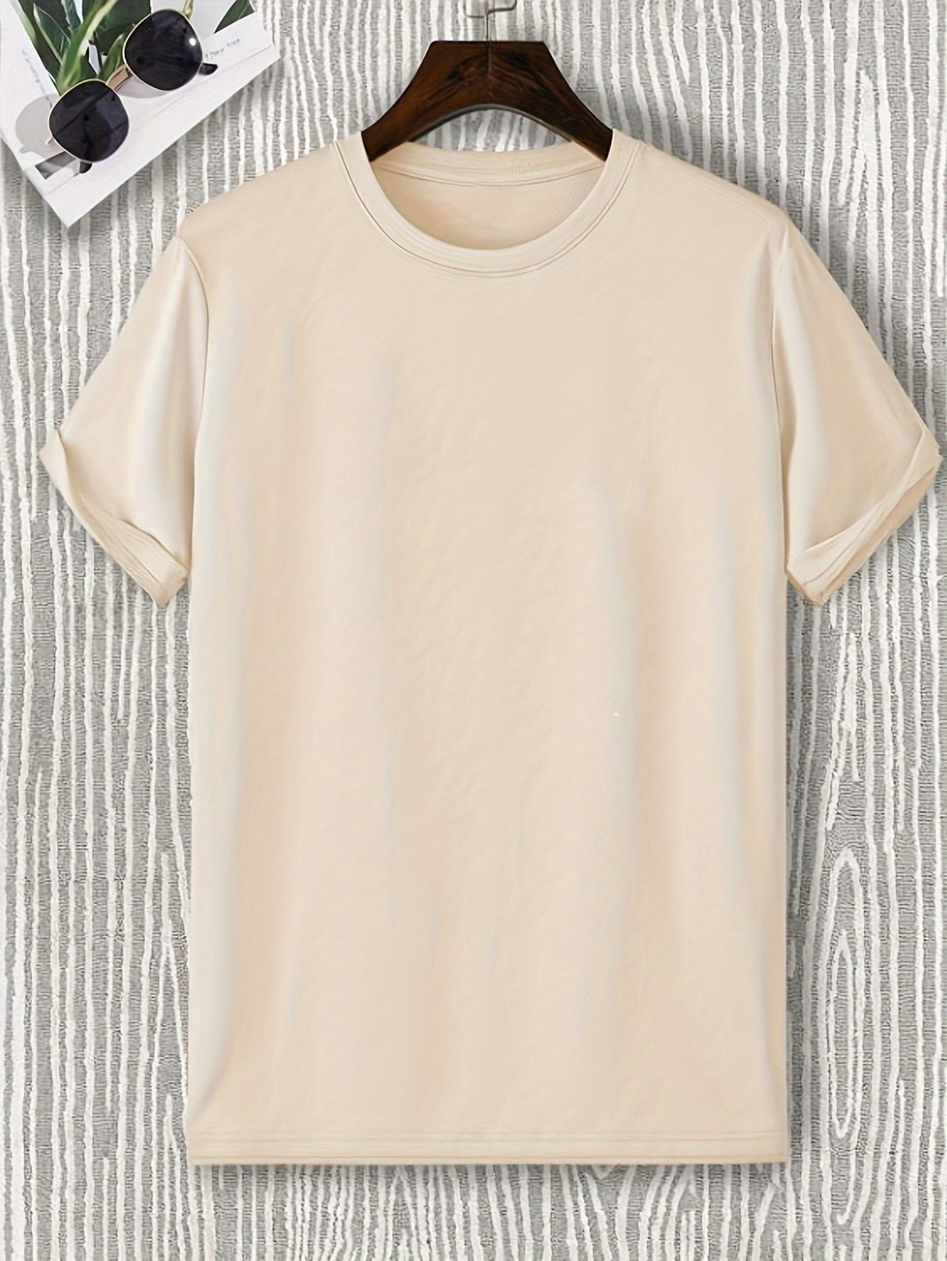 ANGEL Print, Men's Graphic Design Crew Neck Active T-shirt, Casual Comfy Tee For Summer, Men's Clothing For Outdoor Street - Lena & Miles Exquisite Boutique LLC.