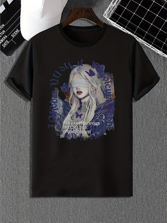 Funny Skeleton Print, Men's Graphic Design Crew Neck Active T-shirt, Casual Comfy Tees Tshirts For Summer, Men's Clothing Tops For Daily Gym Workout Running - Lena & Miles Exquisite Boutique LLC.