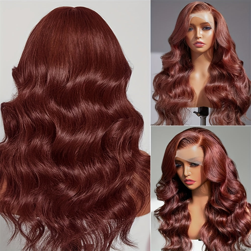 Reddish Brown Lace Front Human Hair Wigs - Lena & Miles Exquisite Boutique LLC.