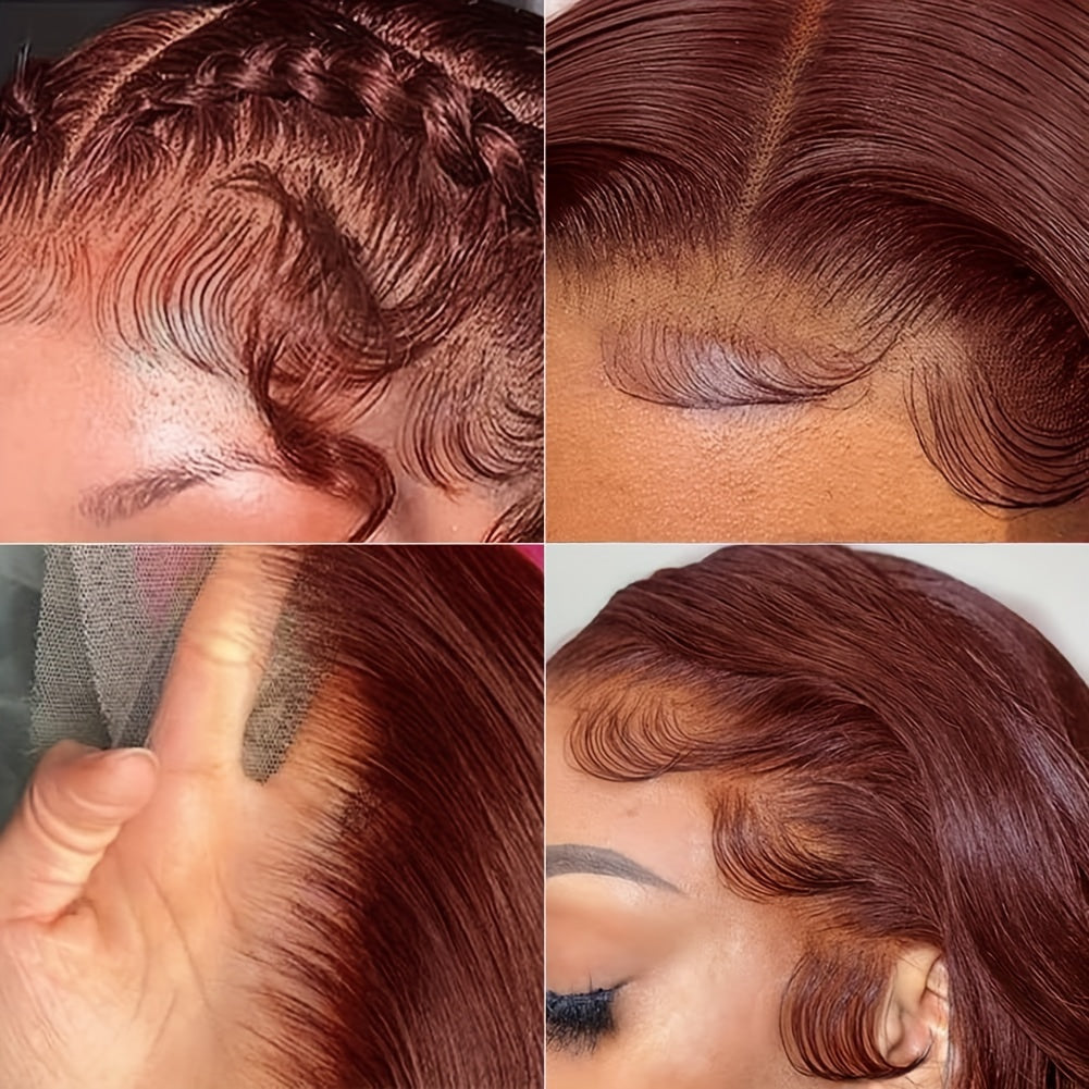 Reddish Brown Lace Front Human Hair Wigs - Lena & Miles Exquisite Boutique LLC.