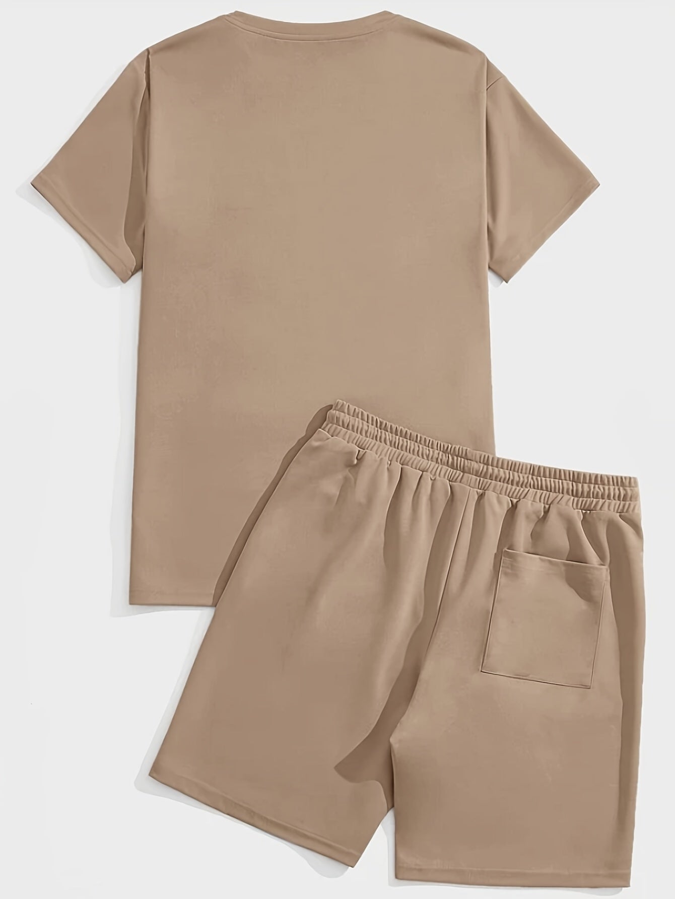 2Pcs Trendy Outfits For Men, Casual Crew Neck Short Sleeve T-shirt And Shorts Set For Summer, Men's Clothing Vacation Workout - Lena & Miles Exquisite Boutique LLC.