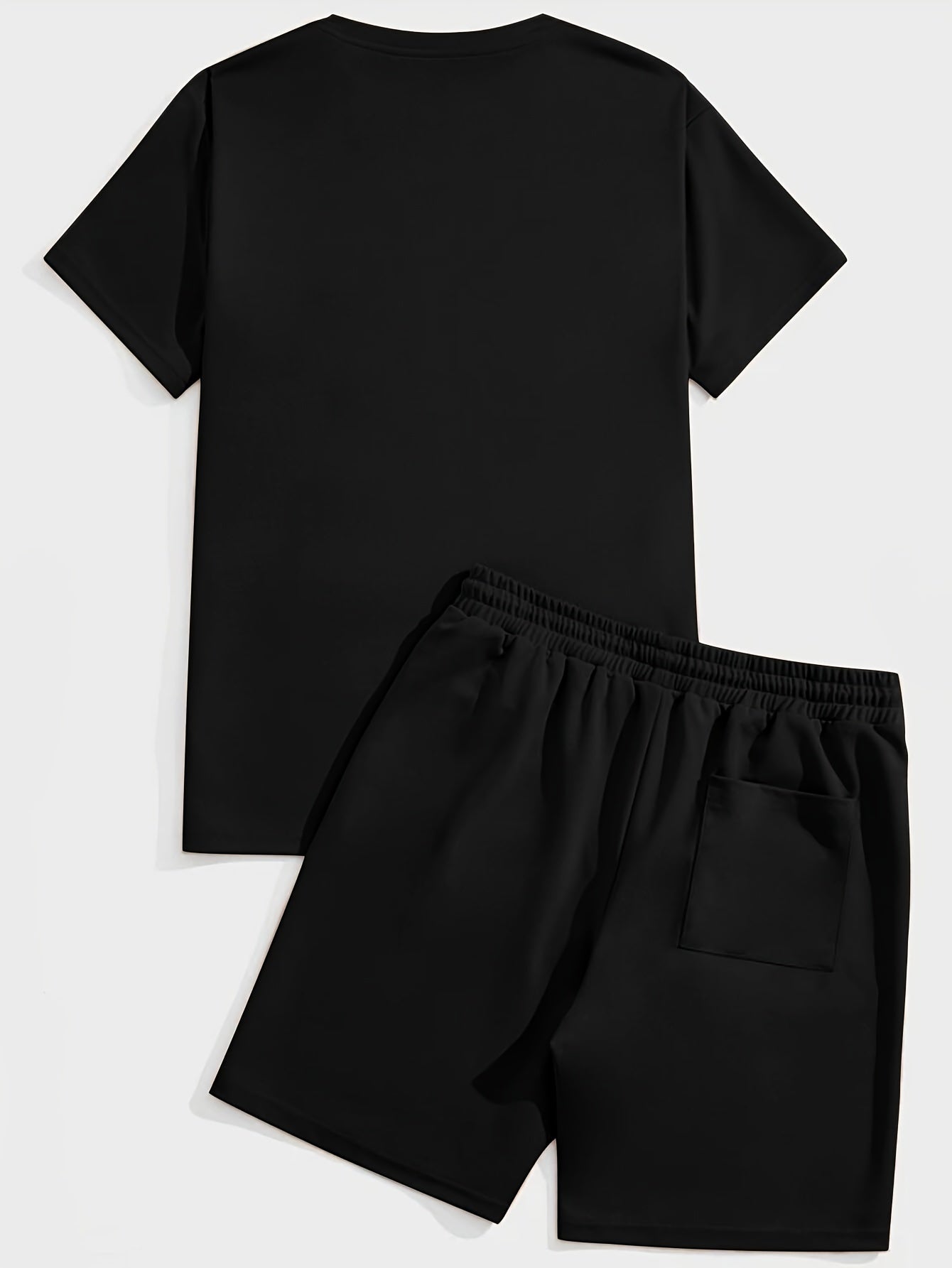 2Pcs Trendy Outfits For Men, Casual Crew Neck Short Sleeve T-shirt And Shorts Set For Summer, Men's Clothing Vacation Workout - Lena & Miles Exquisite Boutique LLC.