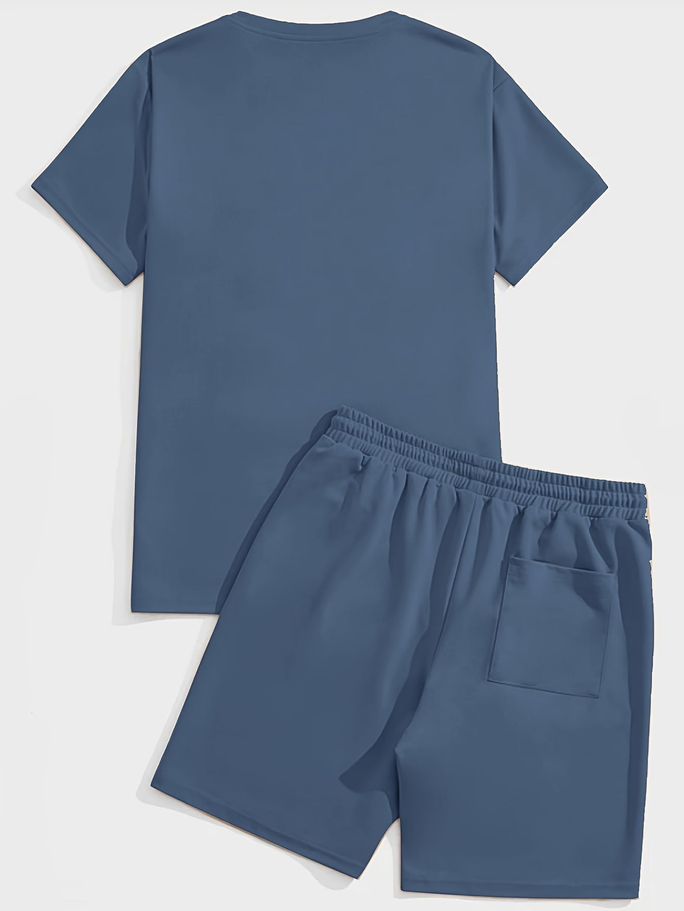 2Pcs Trendy Outfits For Men, Casual Crew Neck Short Sleeve T-shirt And Shorts Set For Summer, Men's Clothing Vacation Workout - Lena & Miles Exquisite Boutique LLC.